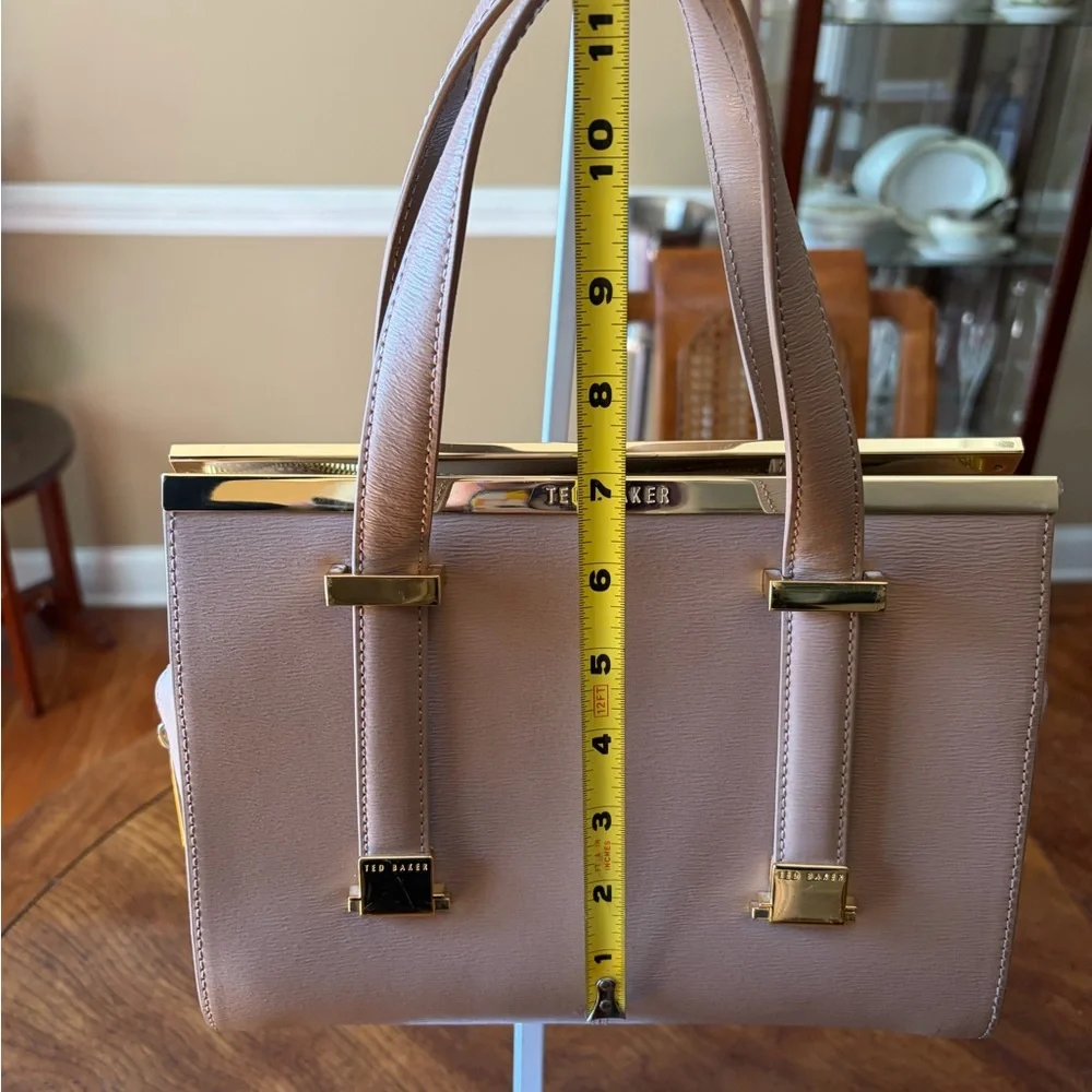 Ted Baker London Leather Satchel with Gold Hardware